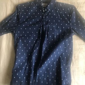 Zara Man skull button down shirt size M